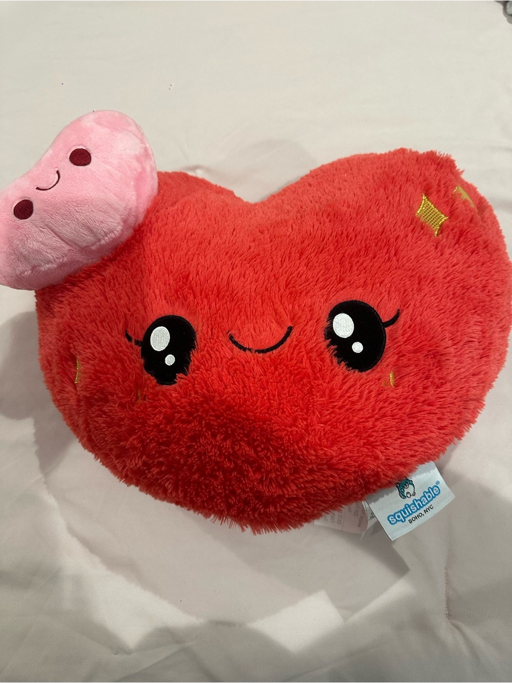 Red Heart Plush with Pink Accent